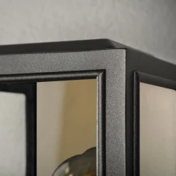 Konstsmide Carpi utendørs vegglampe, svart, bredde 12,5 cm| Vegglamper Utendørs