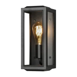 Konstsmide Carpi utendørs vegglampe, svart, 12,5 x 30 cm Discount