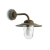 Moretti Luce Casale utendørs vegglampe, messing, glass, IP44, utspring 30 cm| Vegglamper Utendørs