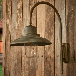 Moretti Luce Casale utendørs vegglampe, høyde 60 cm, antikk messing Sale