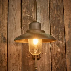 Moretti Luce Casale utendørs vegglampe, høyde 60 cm, antikk messing Sale