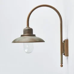 Moretti Luce Casale utendørs vegglampe, høyde 60 cm, antikk messing Sale