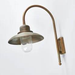 Moretti Luce Casale utendørs vegglampe, høyde 60 cm, antikk messing Sale