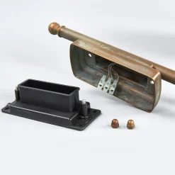 Moretti Luce Casale utendørs vegglampe, høyde 60 cm, antikk messing Sale