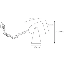 Lucide Chago bordlampe i metall, hvit