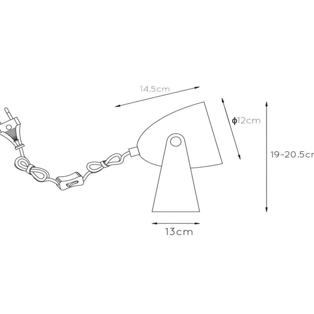 Lucide Chago bordlampe i metall, grå| Kontorbelysning|Bordlamper
