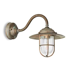 Moretti Luce Chalet 140 utendørs vegglampe antikk messing/klar| Vegglamper Utendørs