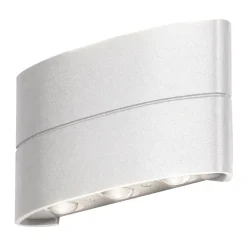 Konstsmide Chieri utendørs LED-vegglampe, hvit, 6 lyskilder| Kommersiell Utebelysning