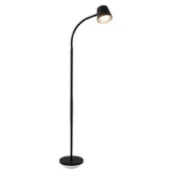 Briloner Cielo LED-gulvlampe, svart, berøringsdimmer, USB-kabel