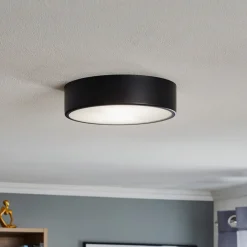 TEMAR LIGHTING Cleo 300 taklampe, svart, sensor, IP20, Ø 30 cm, metall New