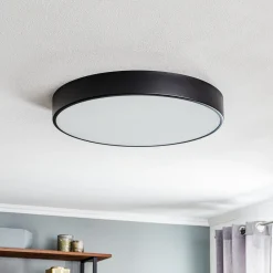 TEMAR LIGHTING Cleo 600 taklampe, svart, sensor, IP20, Ø 60 cm, metall Sale