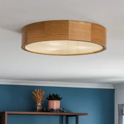 TEMAR LIGHTING Cleo DR375 taklampe, IP54, Ø 37,5 cm, eiketre, E27| Design- Og Hotellbelysning|Taklamper