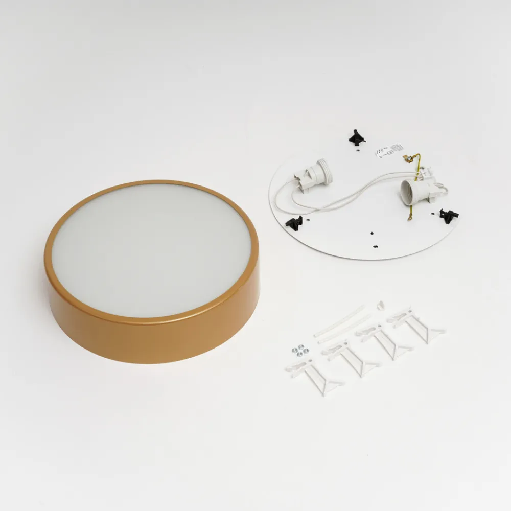 TEMAR LIGHTING Cleo taklampe, Ø 30 cm, IP20, gullfarget, metall, E27 Clearance