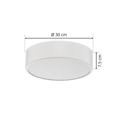 TEMAR LIGHTING Cleo taklampe, Ø 30 cm, IP20, hvit, metall, E27| Design- Og Hotellbelysning|Taklamper
