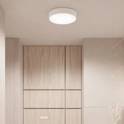 TEMAR LIGHTING Cleo taklampe, Ø 20 cm, IP54, hvit, metall, E27| Taklamper