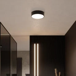 TEMAR LIGHTING Cleo taklampe, Ø 20 cm, IP54, svart, metall, E27 New