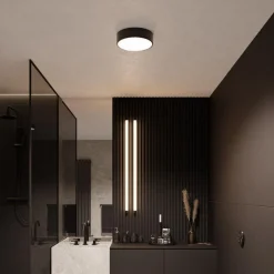 TEMAR LIGHTING Cleo taklampe, Ø 20 cm, IP54, svart, metall, E27 New