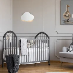 TK Lighting Cloud vegglampe, hvit, stål, indirekte lys, 38 x 27 cm Outlet