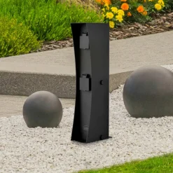 Ledino Connect D2 stikkontaktsøyle, svart