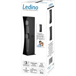 Ledino Connect D2 stikkontaktsøyle, svart