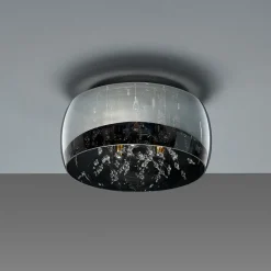 Trio Lighting Crystel taklampe av glass, krom, Ø 34 cm Hot