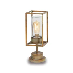 Moretti Luce Cubic³ 3369 sokkellampe antikk messing/klar New