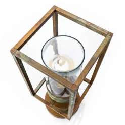 Moretti Luce Cubic³ 3369 sokkellampe antikk messing/klar New