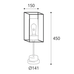 Moretti Luce Cubic³ 3369 sokkellampe antikk messing/klar New