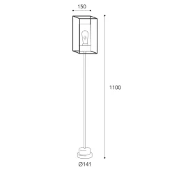 Moretti Luce Cubic³ 3371 veilampe antikk messing/opal Sale