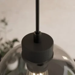 TK Lighting Cubus hengelampe, Ø 50 cm, 3 lyskilder, røykgrå, glass| Pendellamper