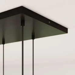 TK Lighting Cubus hengelampe, 85 cm, 8 lyskilder, klar/honning/brun, glass