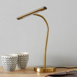 Trio Lighting Curtis bøybar LED-bordlampe, antikk messing Sale