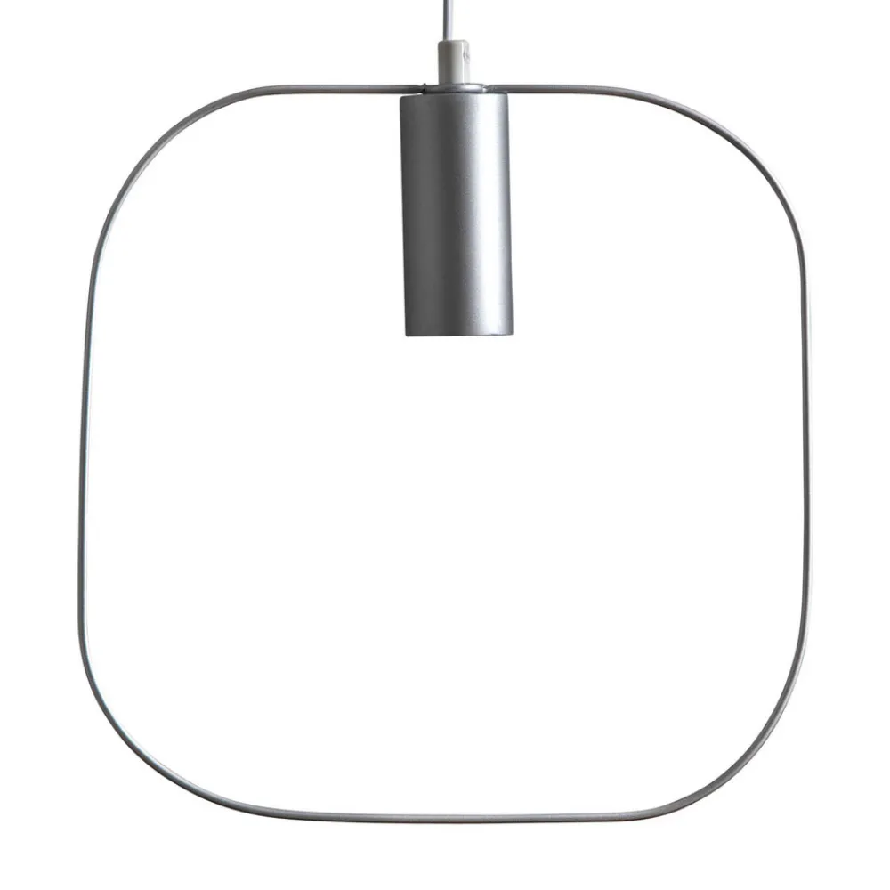 STAR TRADING Deko-hengelampe Shape med kvadrat, sølv Clearance