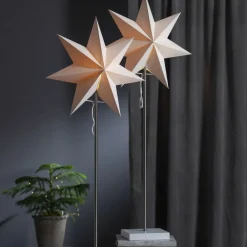 STAR TRADING Dekolys Moa, kombistjerne + skjerm, fot eik| Julebelysning