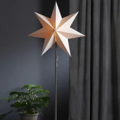 STAR TRADING Dekolys Moa, kombistjerne + skjerm, fot eik| Julebelysning