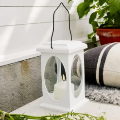 STAR TRADING Dekorasjonsbelysning Flamme i lykteform, hvit| Dekorasjonsbelysning