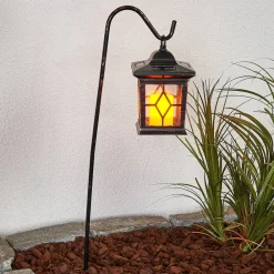 Lindby Dekorativ LED-solarlykt Beata i sett| Solcellelamper