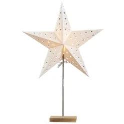 STAR TRADING Dekorlampe Comni Pack -stjerne og skjerm brun fot| Julebelysning|Dekorasjonsbelysning