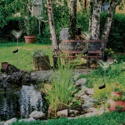 Näve Deko-solcellelampe sommerfugl, jordspyd, RGB LED| Solcellelamper