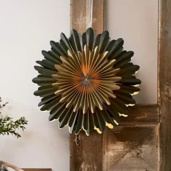 STAR TRADING Dekostjerne Crystal, papir, uten fatning, grønn| Julebelysning|Dekorasjonsbelysning