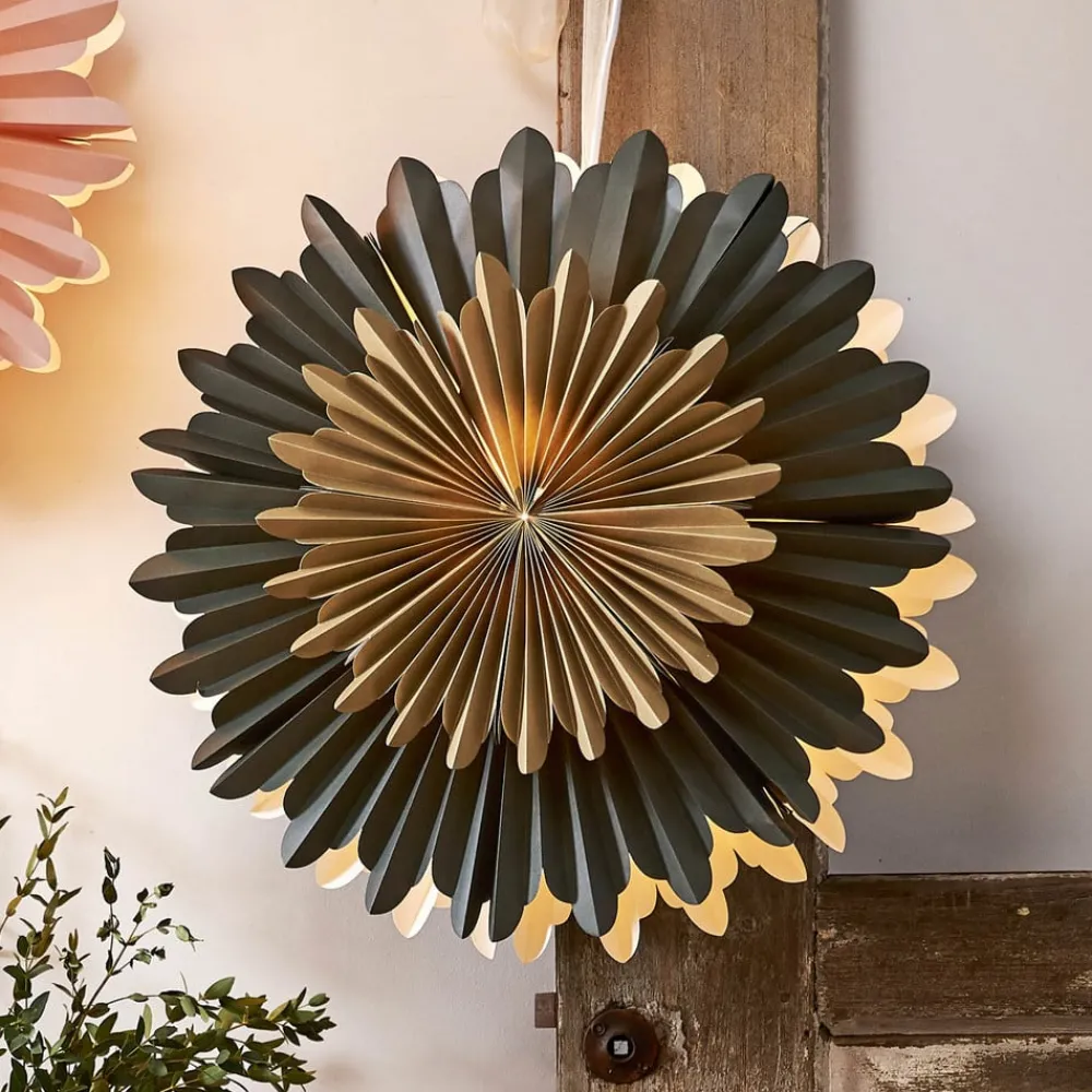 STAR TRADING Dekostjerne Crystal, papir, uten fatning, grønn| Julebelysning|Dekorasjonsbelysning