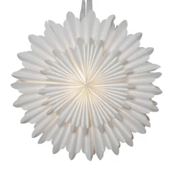 STAR TRADING Dekostjerne Crystal, papir, uten fatning, hvit