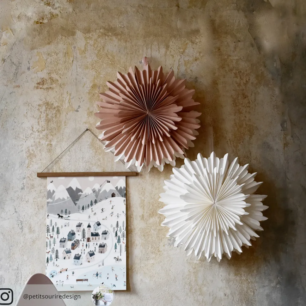 STAR TRADING Dekostjerne Crystal, papir, uten fatning, hvit