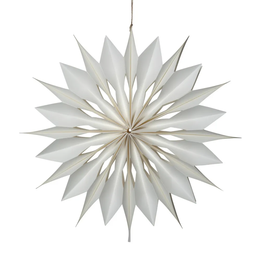 STAR TRADING Dekostjerne Flinga papir hvit med magnet, batteri Best