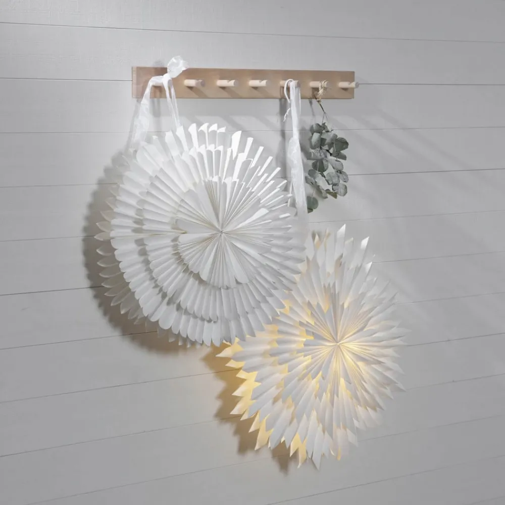 STAR TRADING Dekostjerne Frost, papir uten fatning Ø 50 cm hvit| Julebelysning