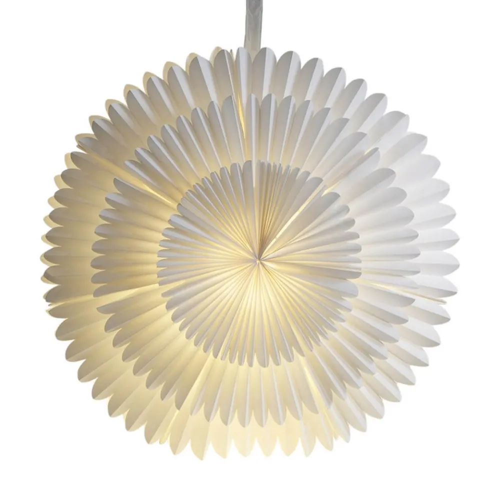 STAR TRADING Dekostjerne Frost, papir uten fatning Ø 50 cm hvit| Julebelysning