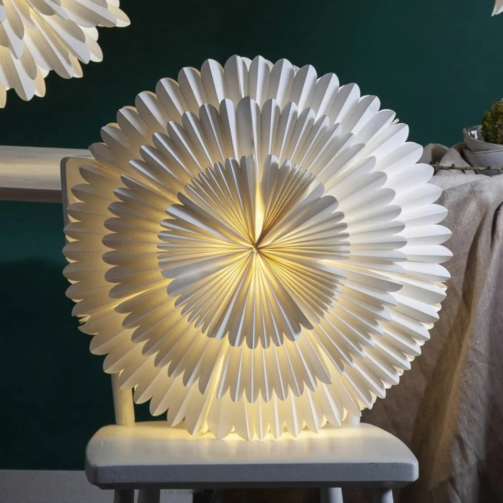 STAR TRADING Dekostjerne Frost, papir uten fatning Ø 50 cm hvit| Julebelysning