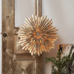 STAR TRADING Dekostjerne Ice, papir, uten fatning, beige Best