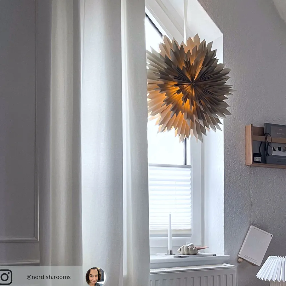 STAR TRADING Dekostjerne Ice, papir, uten fatning, beige Best