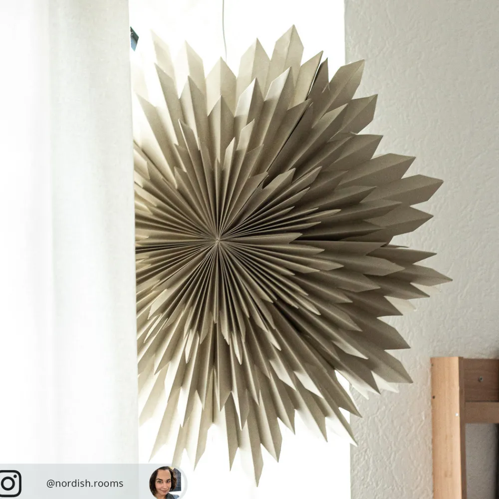 STAR TRADING Dekostjerne Ice, papir, uten fatning, beige Best